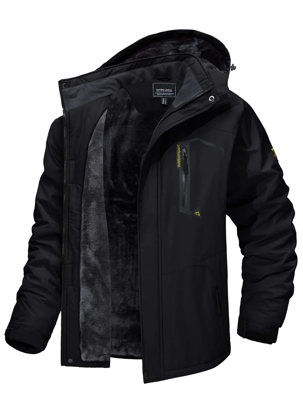 Stijlvolle heren parka met afneembare capuchon, waterdichte winterjas voor moderne herenmode en comfort.