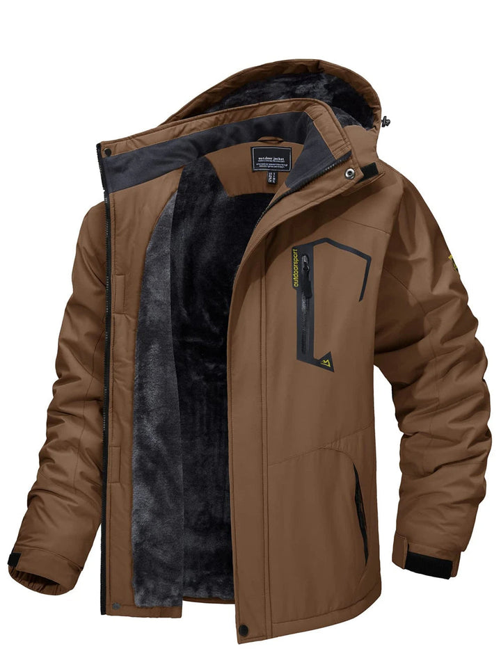 Casual heren parka, waterdicht en warm, met afneembare capuchon, voor comfortabele winterse herenmode.