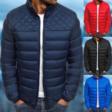 "Heren winterjas, gewatteerd en waterdicht, stijlvol en comfortabel, geschikt voor alle weersomstandigheden in diverse kleure