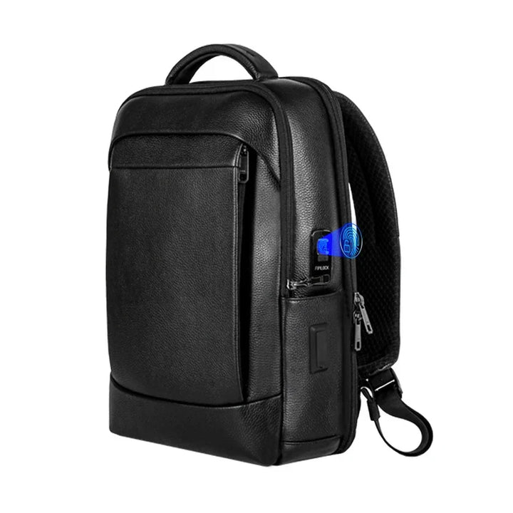 Heren zakelijke rugzak met vingerafdrukslot voor laptop. Ruime anti-diefstal tas, ideaal voor reizen en werk.