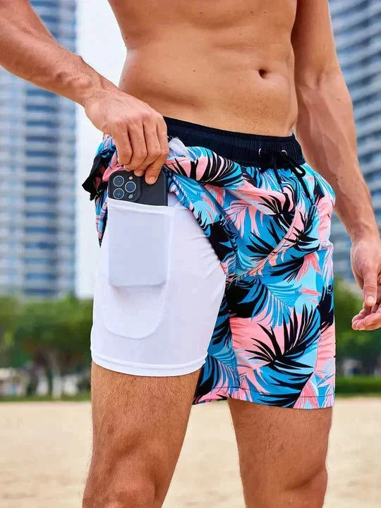 Comfortabele strandkleding voor heren met tropische motieven