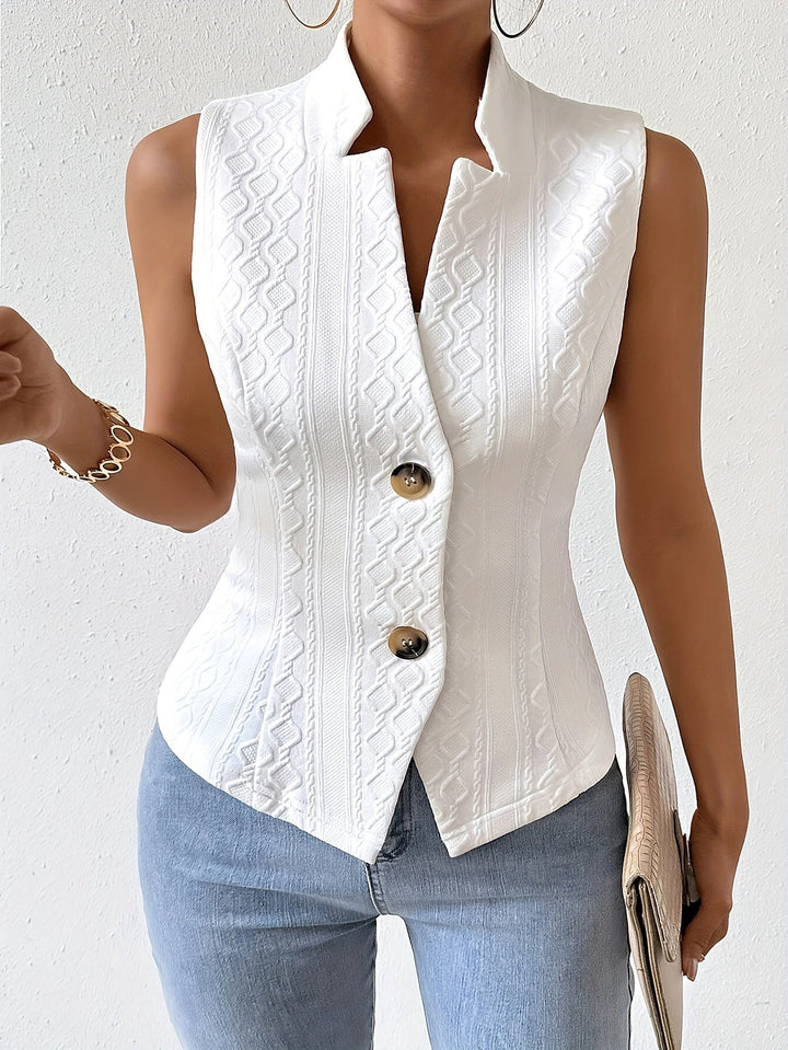"Herenblazer met geribbelde kraag, decoratieve knopen, elegante uitstraling voor moderne mannen, veelzijdig en stijlvol."