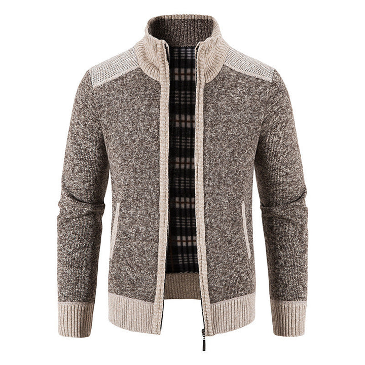 Klassiek gebreid herenvest met kraag, tijdloze herenmode voor comfort en stijl.