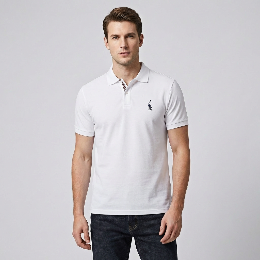 Zachte en comfortabele heren polo, ademend poloshirt ideaal voor actieve zomerdagen of dagelijks gebruik.
