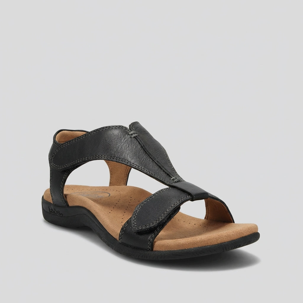 Stijlvolle zwarte Lori dames sandalen met verstelbare banden voor optimaal comfort en pasvorm.