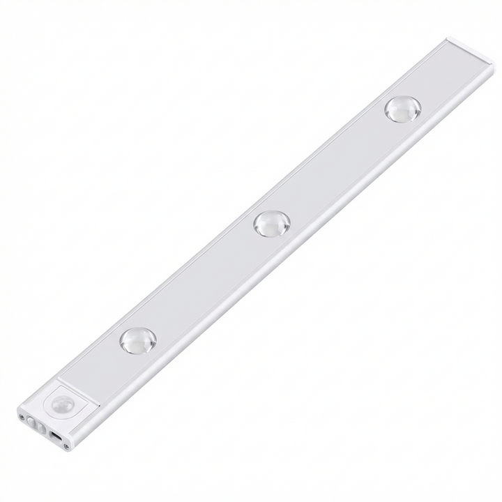 Zilveren draadloze LED lamp met bewegingssensor