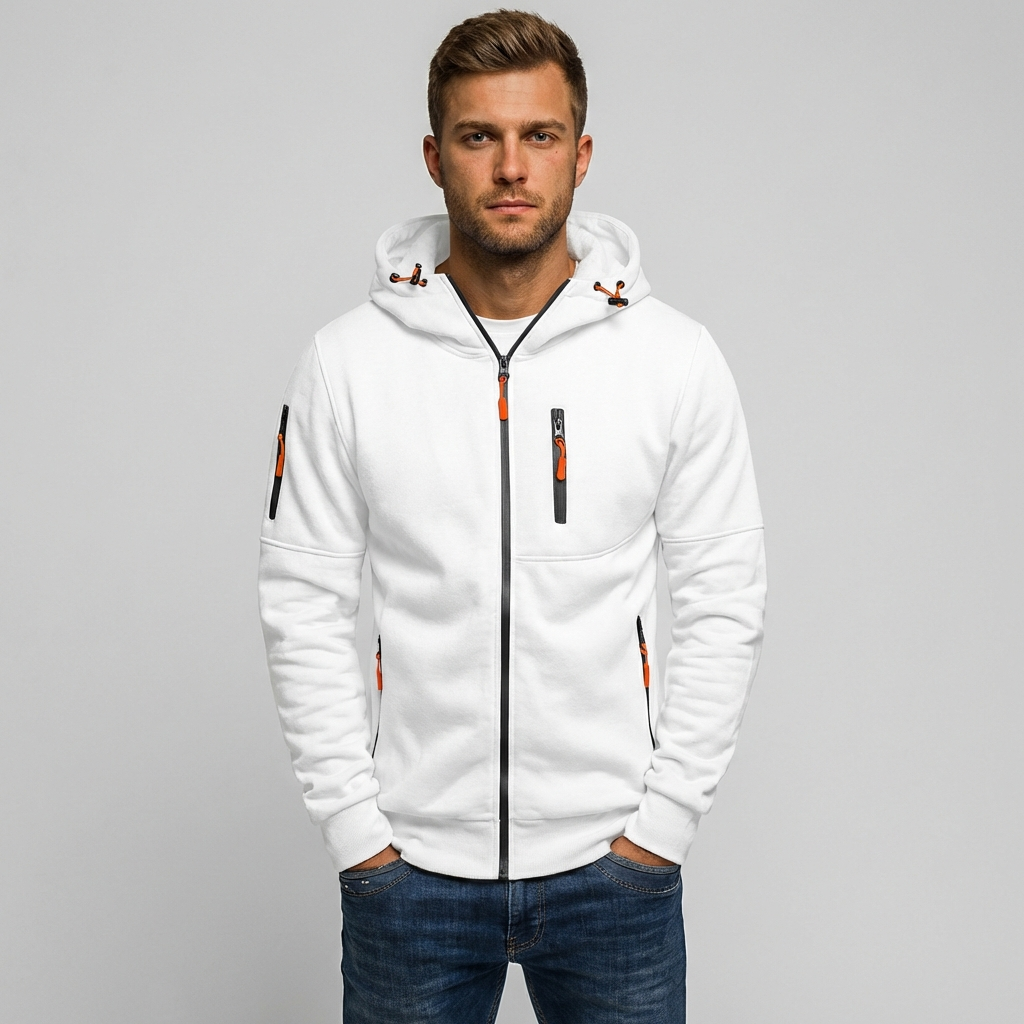 Heren hoodie met capuchon, stijlvol en comfortabel, perfect voor dagelijks casual gebruik.