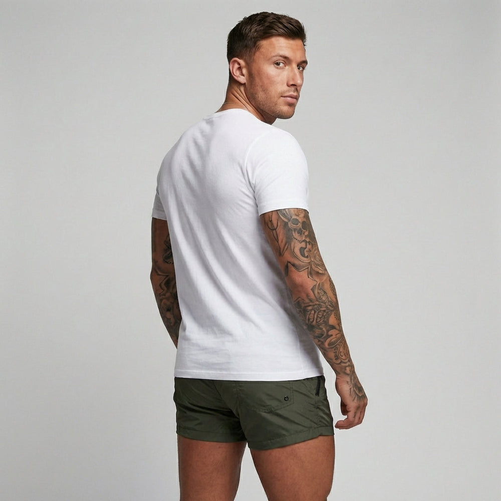 Stijlvolle heren zwemshort met stretch, ideaal voor zomerkleding en sportieve activiteiten. Sneldrogend.