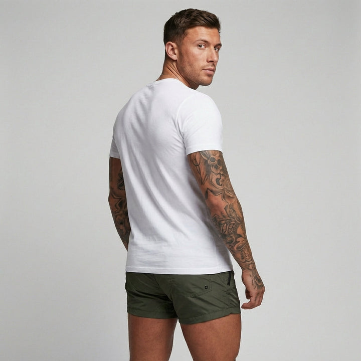 Stijlvolle heren zwemshort met stretch, ideaal voor zomerkleding en sportieve activiteiten. Sneldrogend.