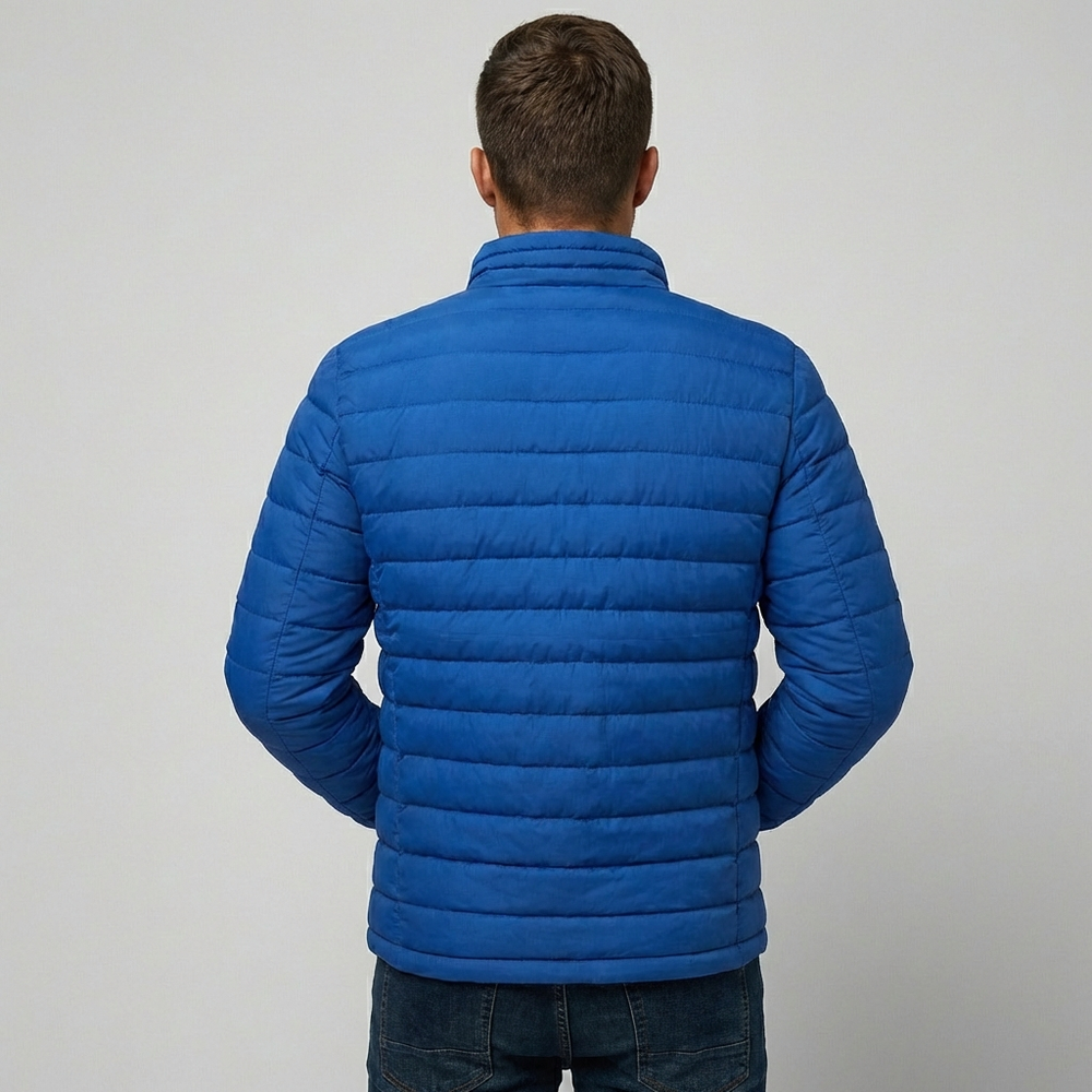 Casual heren tussenjas met opstaande kraag. Comfortabele lente/zomer jas, perfecte bovenkleding voor heren.