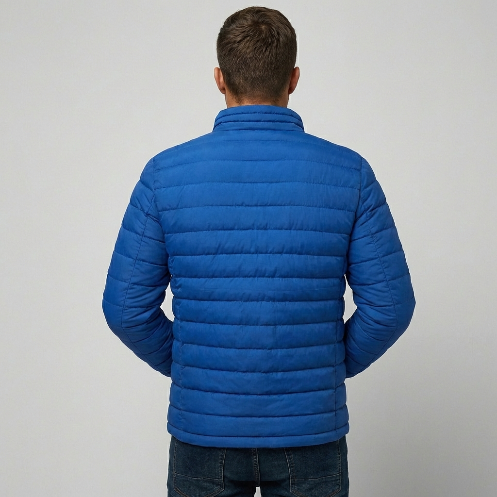 Casual heren tussenjas met opstaande kraag. Comfortabele lente/zomer jas, perfecte bovenkleding voor heren.