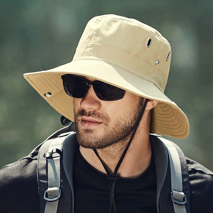 Nieuwe unisex zonnehoed met opvouwbaar design en brede rand voor maximale UV-bescherming tijdens elk avontuur.