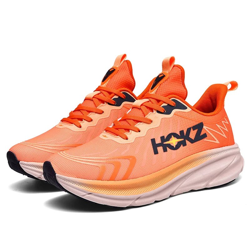 Oranje sportschoenen voor hardlopen en fitness