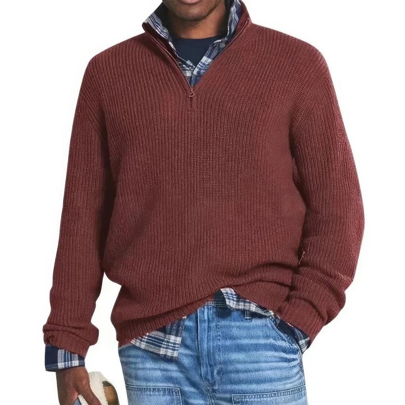 Gebreide herentrui met stijlvolle textuur, perfect voor een modieuze winterlook.
