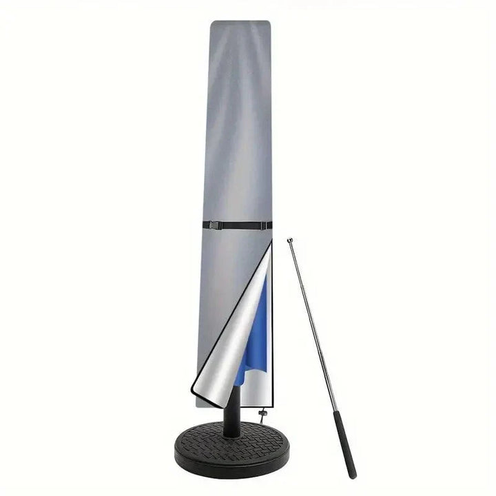 Waterdichte parasolhoes in grijs, anti-UV bescherming voor tuinparasols