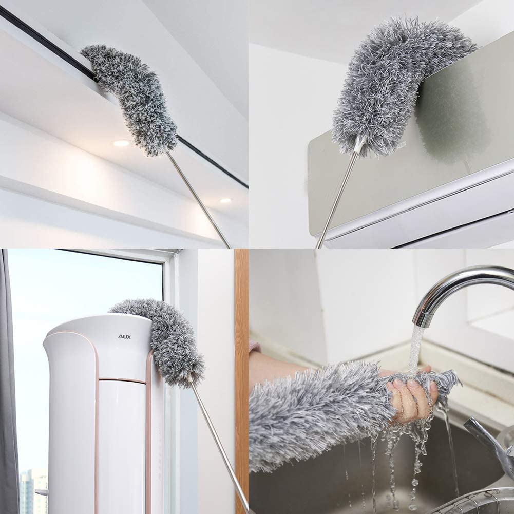 Lange ragebol voor spinrag en stof op hoge plekken. Effectieve reiniging tot 5 meter bereik.