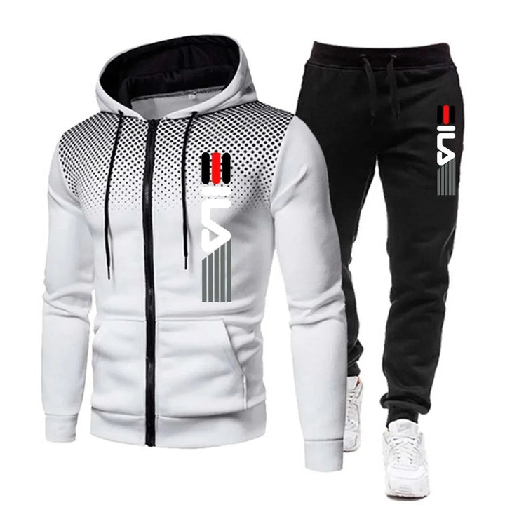 Comfortabel unisex activewear trainingspak set, perfect voor sport of casual winterdagen.