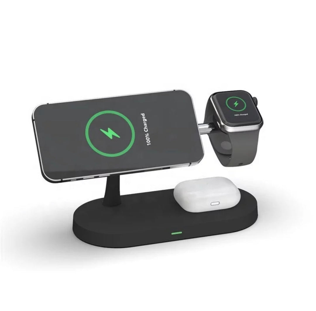 Zwart MagX PRO laadstation dat snel meerdere apparaten tegelijk oplaadt