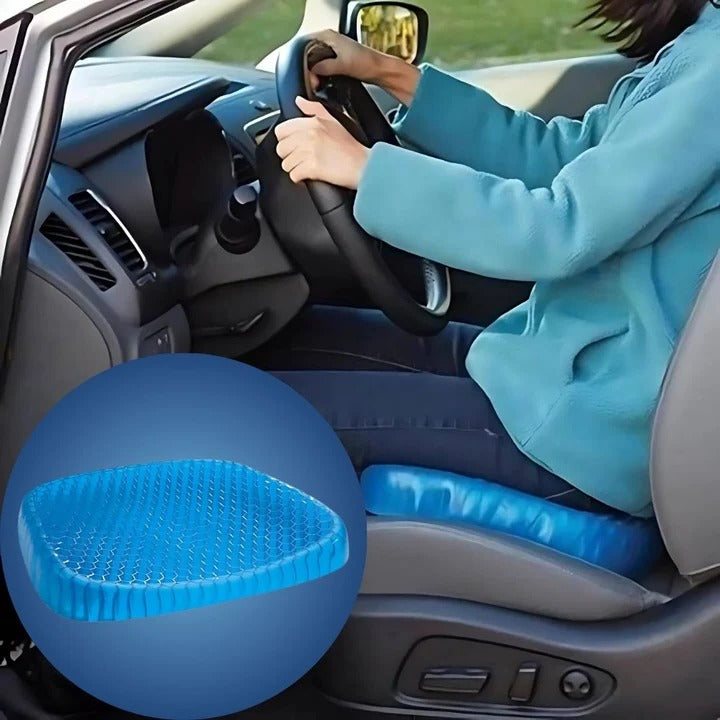Veelzijdig orthopedisch gel zitkussen; perfect voor kantoorstoel, autostoel, rolstoel en thuisgebruik.