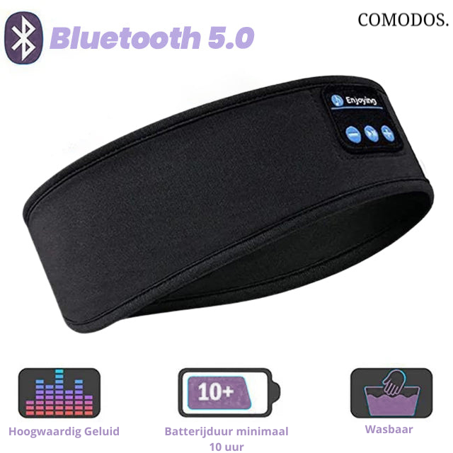 Draadloze bluetooth koptelefoon in zacht slaapmasker voor stressvrije nachten en reizen met comfort.