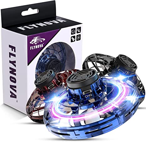 "Innovatief vliegend infrarood UFO speelgoed met 360 graden rotatie, blauw ABS-materiaal, geschikt voor kinderen."