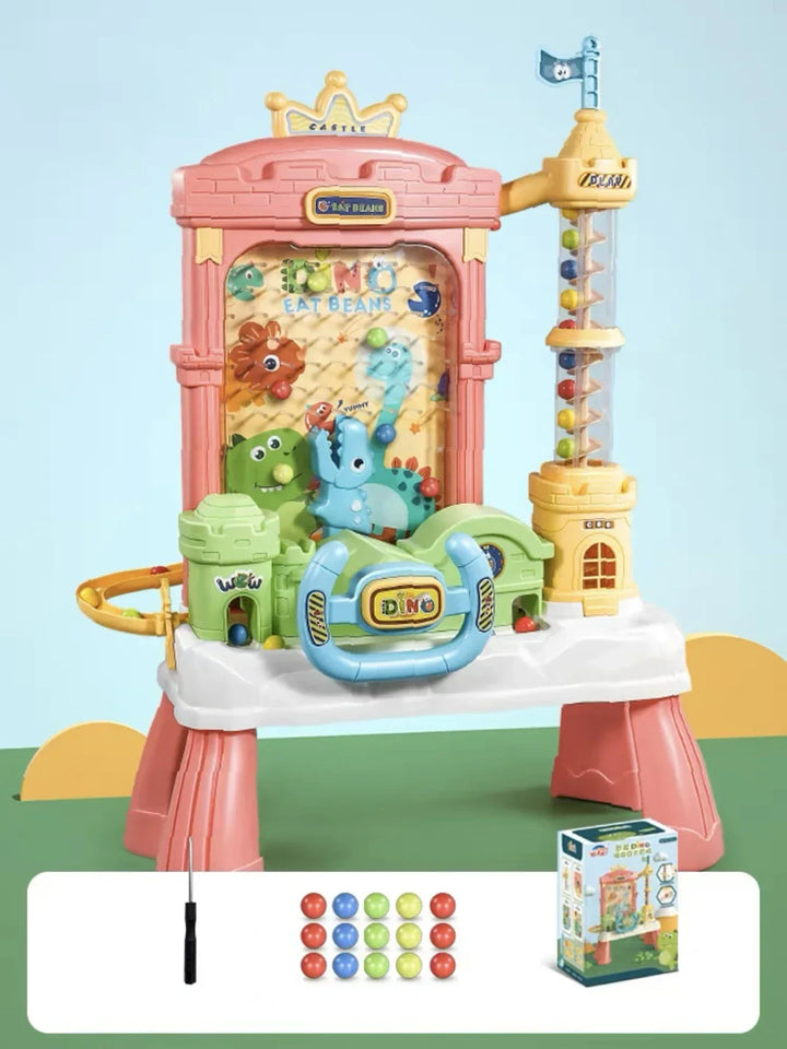 "Interactief CatchCastle elektrisch speelgoed met kleurrijke ballen, stimuleert ouder-kind interactie en educatief spel."