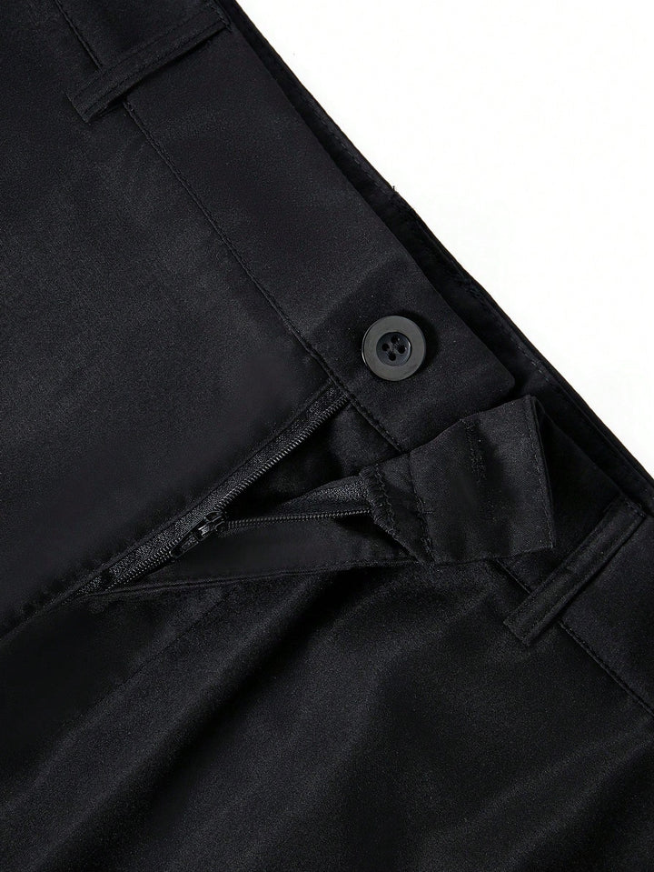 Zakelijke broek voor heren in effen kleur, ideaal voor kantoor