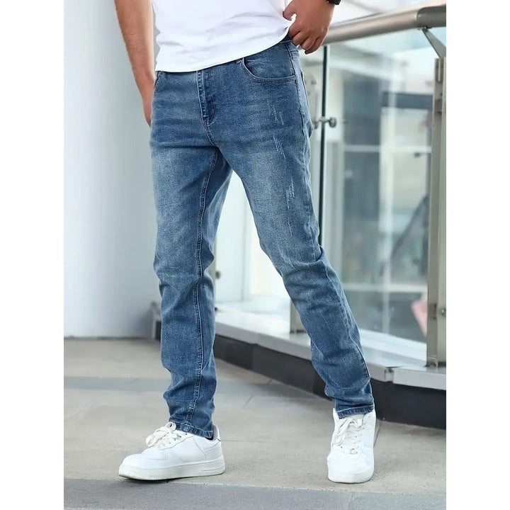 Stijlvolle heren tapered jeans met moderne pasvorm, perfect voor elke casual gelegenheid. Comfortabel en trendy.