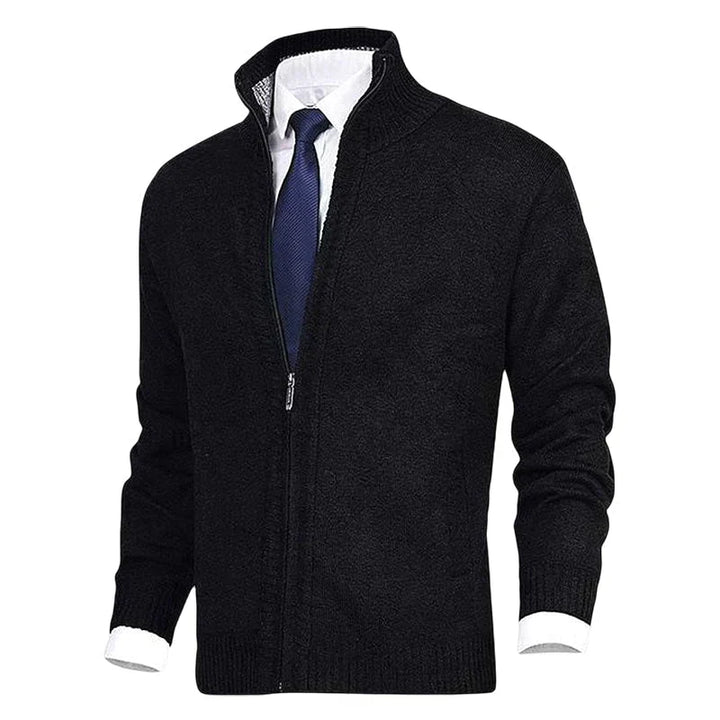 Heren vest met rits, kraag en ruime zakken, praktisch en elegant voor de koudere dagen.