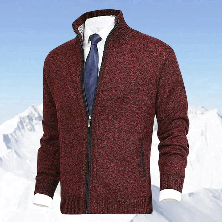 Modern heren ritsvest, elegant design met kraag en zakken, perfect voor een stijlvolle herfst/winter look.