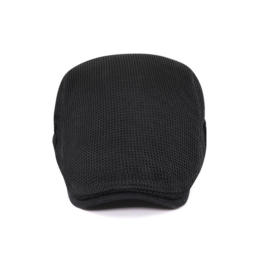 "Katoen mesh cap voor heren, casual stijl, ademend design in marineblauw met verstelbare band."