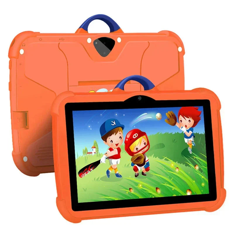 Leuke cartoon design 7 inch kindertablet, perfect voor urenlang speelplezier en educatie voor kinderen.