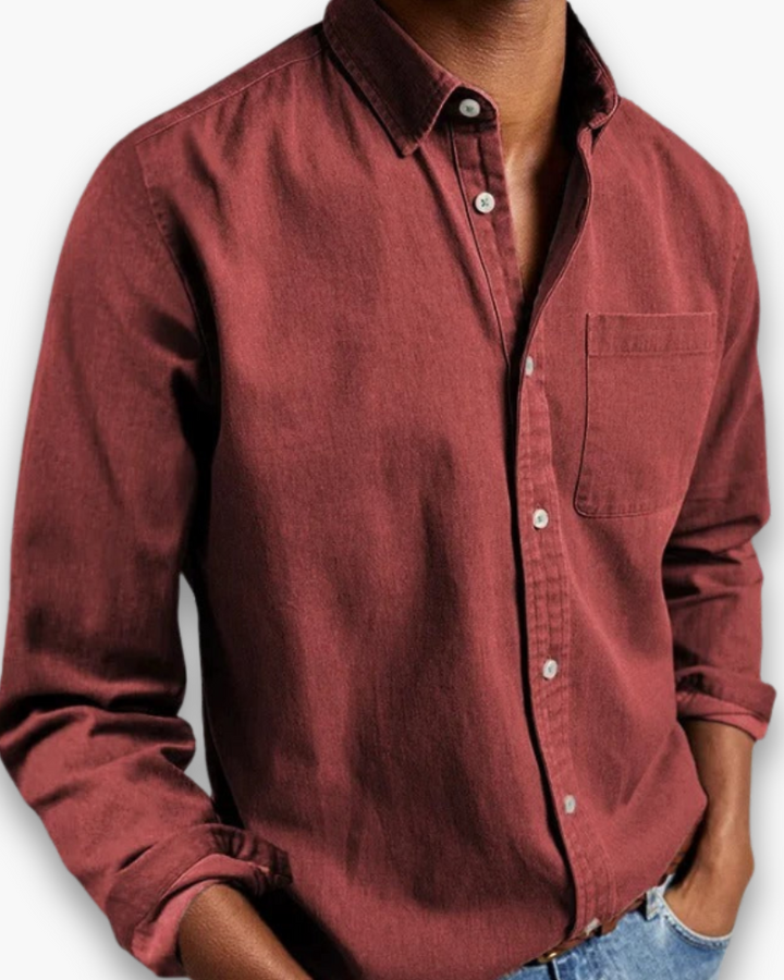 Lichtgewicht klassiek heren overhemd. Comfortabel shirt voor zomerse dagen, casual of elegant.
