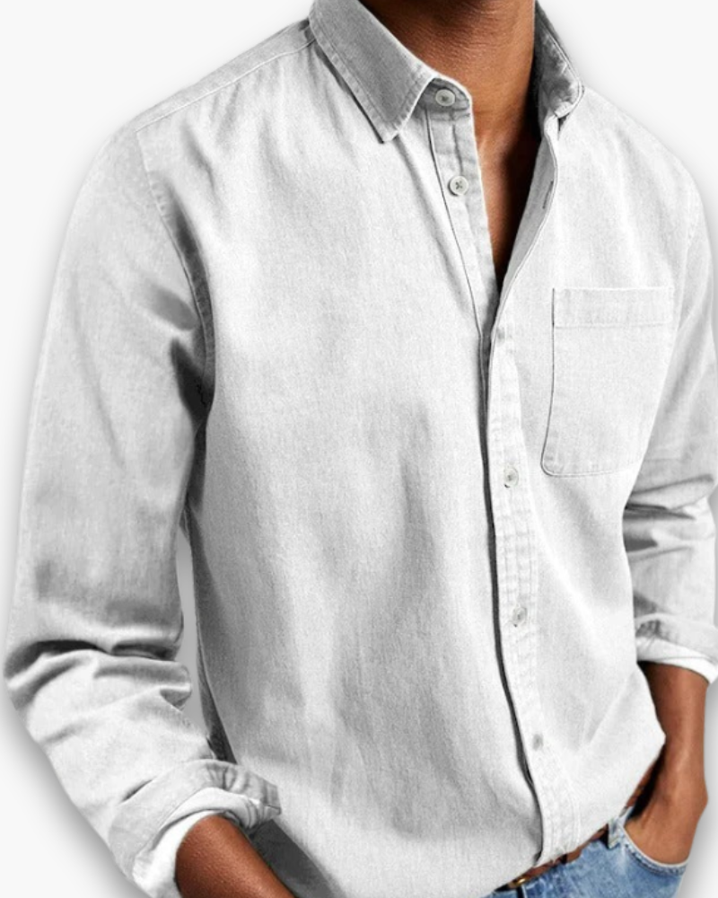 Klassiek heren overhemd voor mannen. Comfortabel, stijlvol en veelzijdig casual shirt.