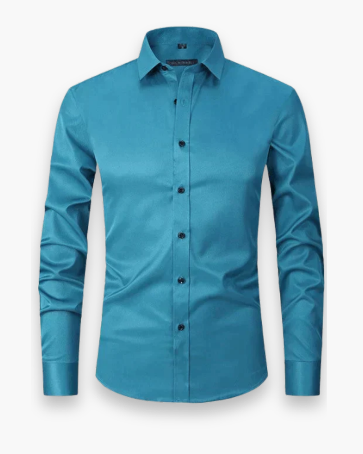 Comfortabel slim fit herenoverhemd, ideaal voor lange dagen of stijlvolle casual momenten; formeel en elegant.
