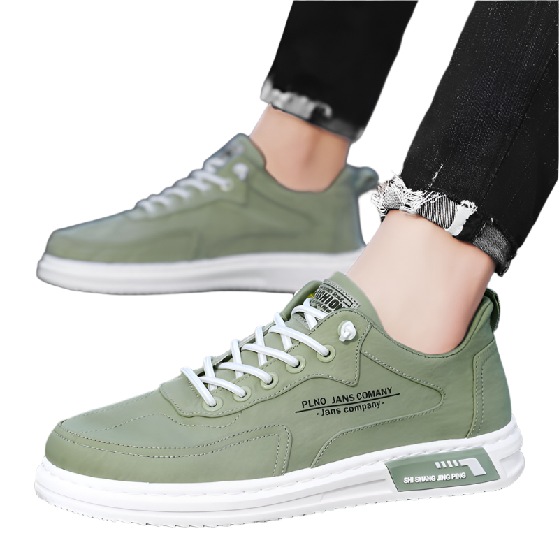 "Klassieke heren sneakers, ademend design, grijs; comfortabel en stijlvol met rubberen zolen voor grip."