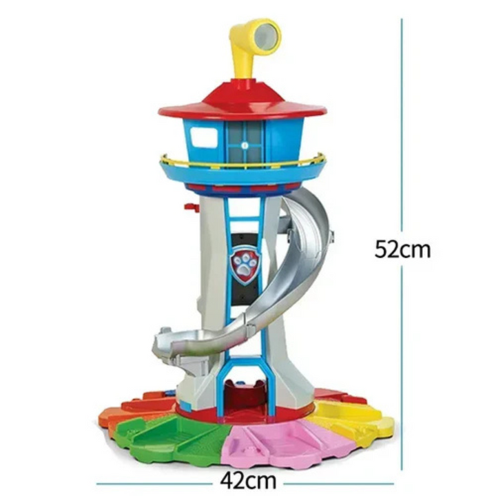 Kleurrijke educatieve speeltoren voor kinderen, duurzaam en interactief speelgoed voor creatief spel en avontuur.