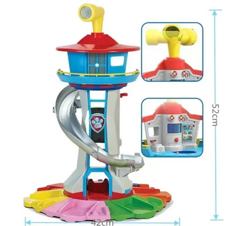 Kleurrijke educatieve speeltoren voor kinderen, duurzaam en interactief speelgoed voor creatief spel en avontuur.