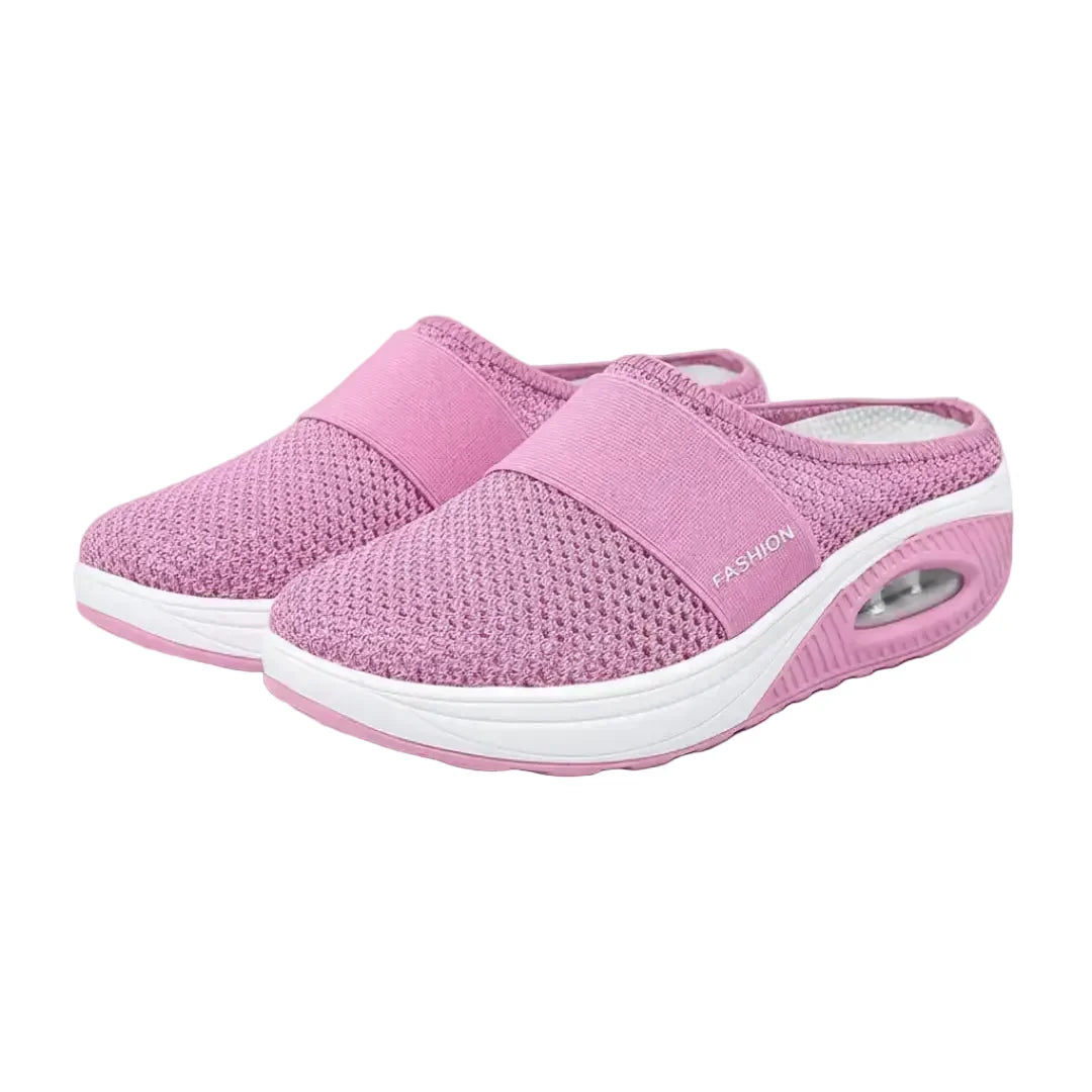 Lagoz Lily lichtgrijze dames instapper met steunzool, comfortabel en stijlvol