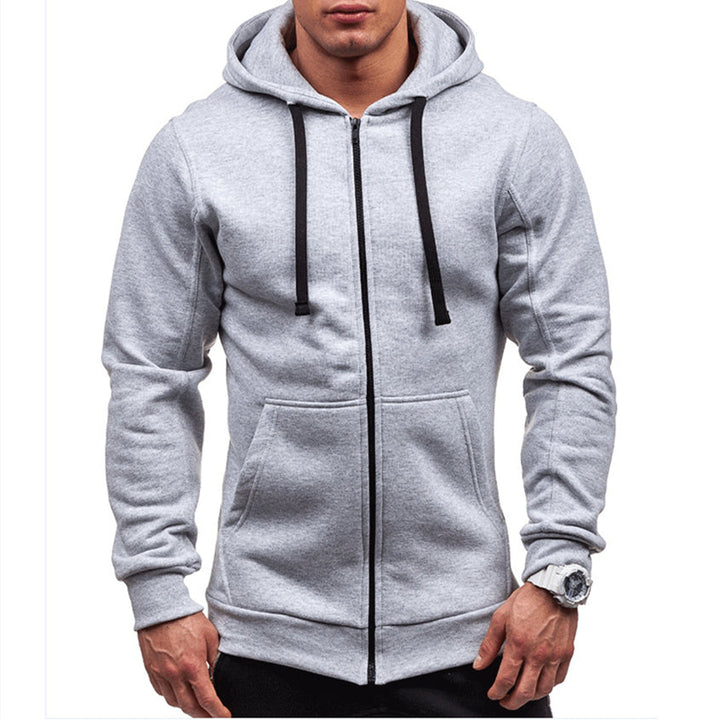 Comfortabele Lars heren winddichte hoodie met rits en fleece voering voor herfst en winter