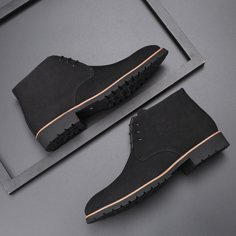 Trendy heren enkellaarzen; makkelijk aan te trekken casual boots. Stijlvol en comfortabel voor dagelijks gebruik.