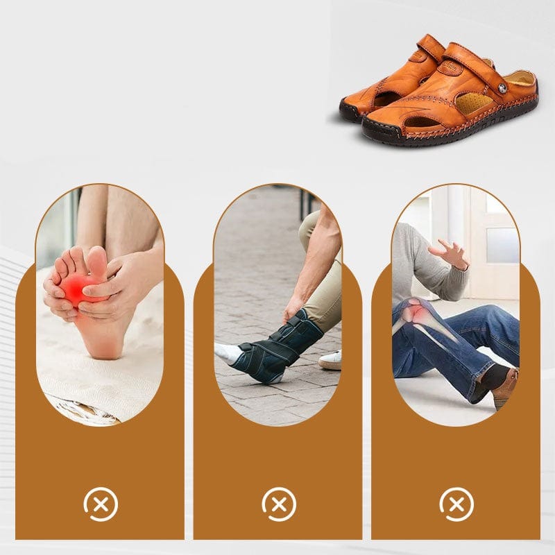 "Leren sandalen heren, tijdloze stijl en comfort, bruin leer, Romeins geïnspireerd, antislipzool, zomerschoeisel"