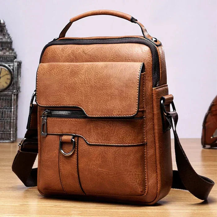 Leren schoudertas EleganceLuxe voor dames, stijlvol en functioneel.
