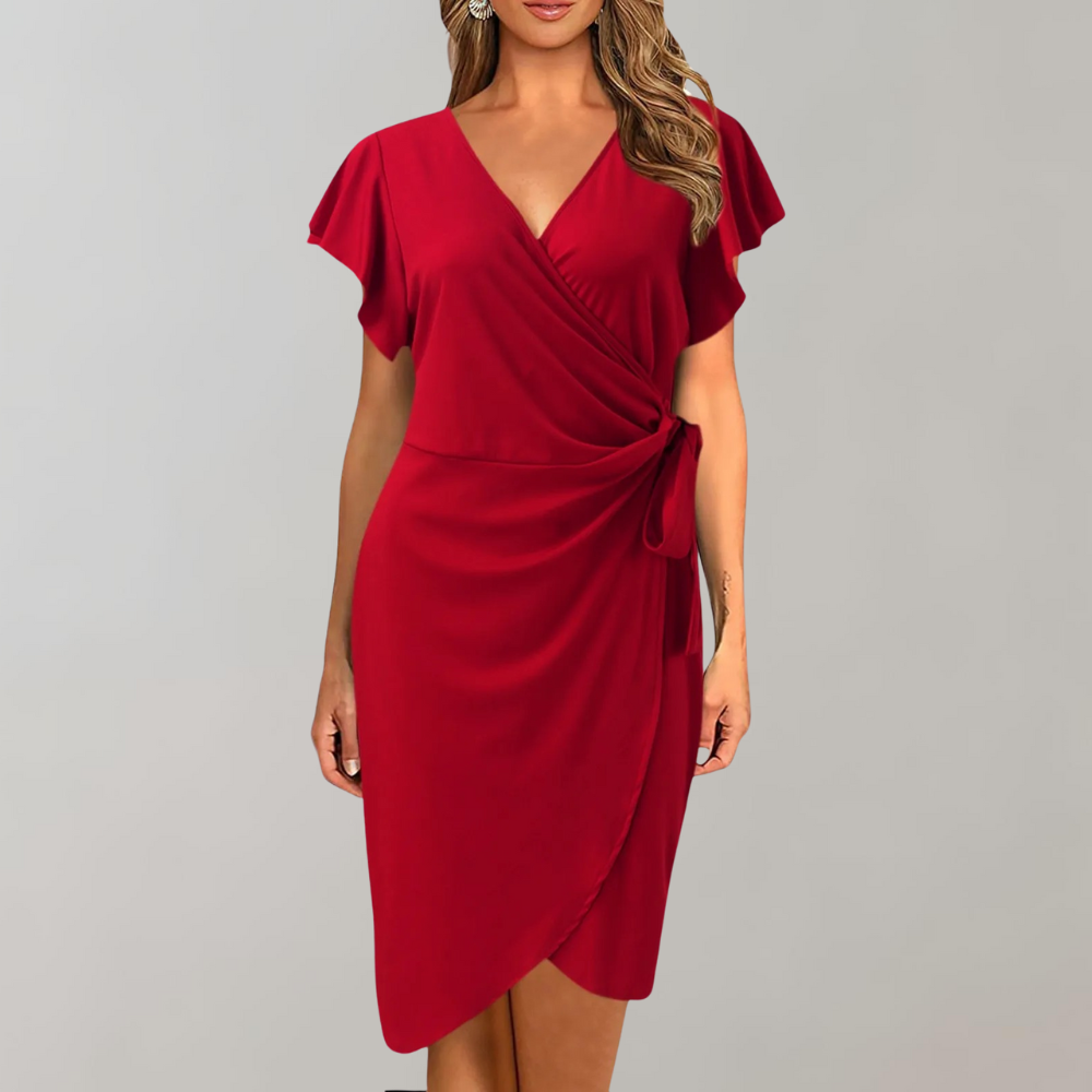 "Lichtgewicht Zayra zomerjurk voor dames, elegant design in blauw, perfect voor casual en chique zomeravonturen."