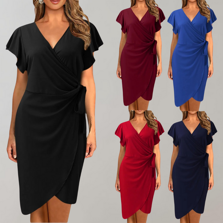 "Lichtgewicht Zayra zomerjurk voor dames, elegant design in blauw, perfect voor casual en chique zomeravonturen."