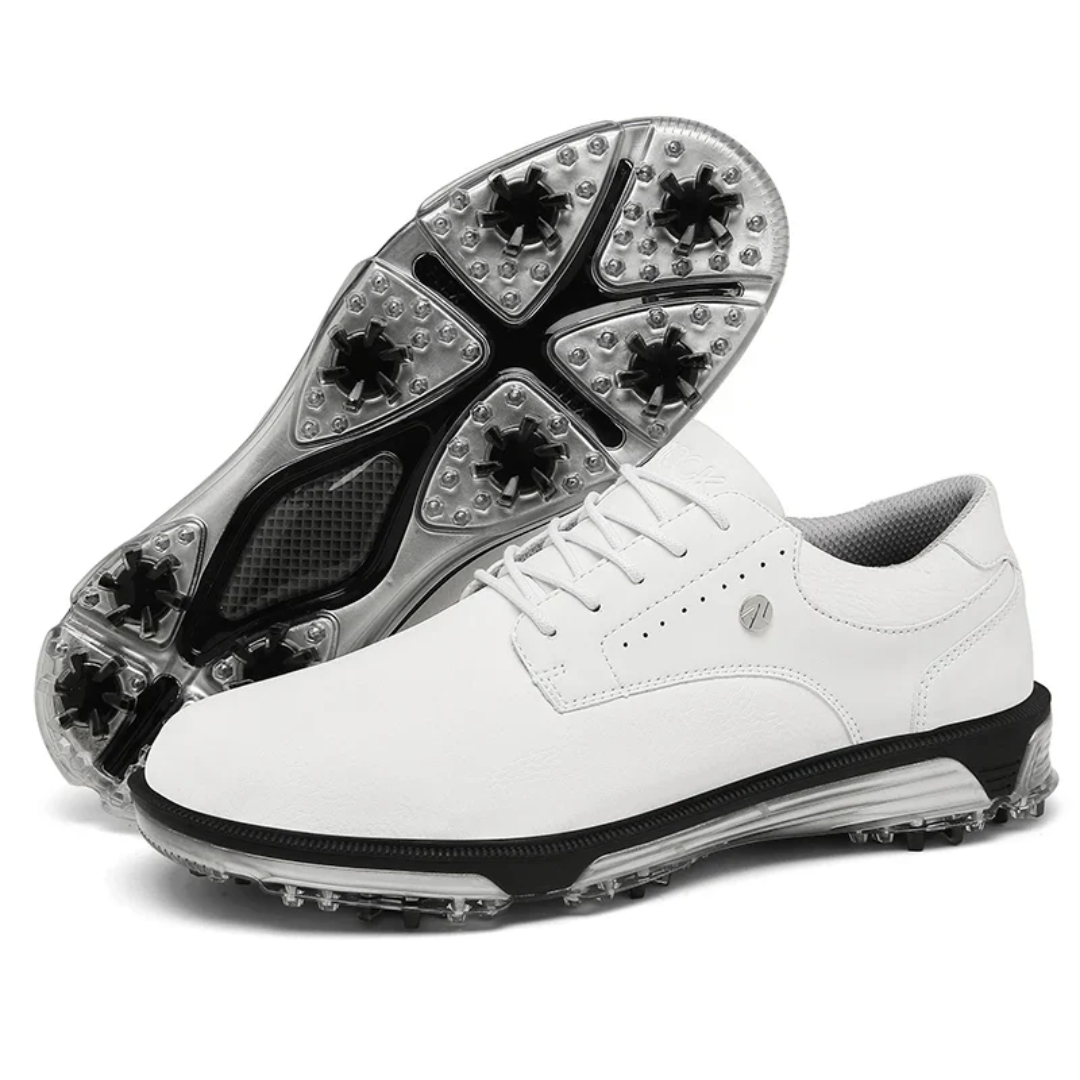 "Limited Edition golfschoenen herenschoen, wit en marineblauw, waterdicht met antislipzool voor comfort en stijl op de golfba
