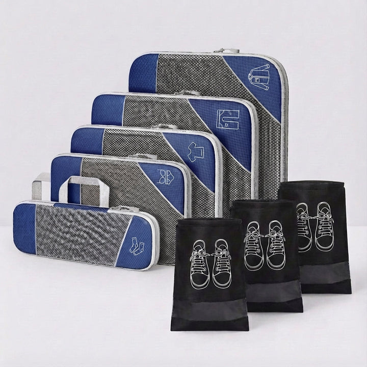 Lichtgewicht LiteCube packing cubes set, duurzaam en handig voor elke reiziger die slim wil opbergen.