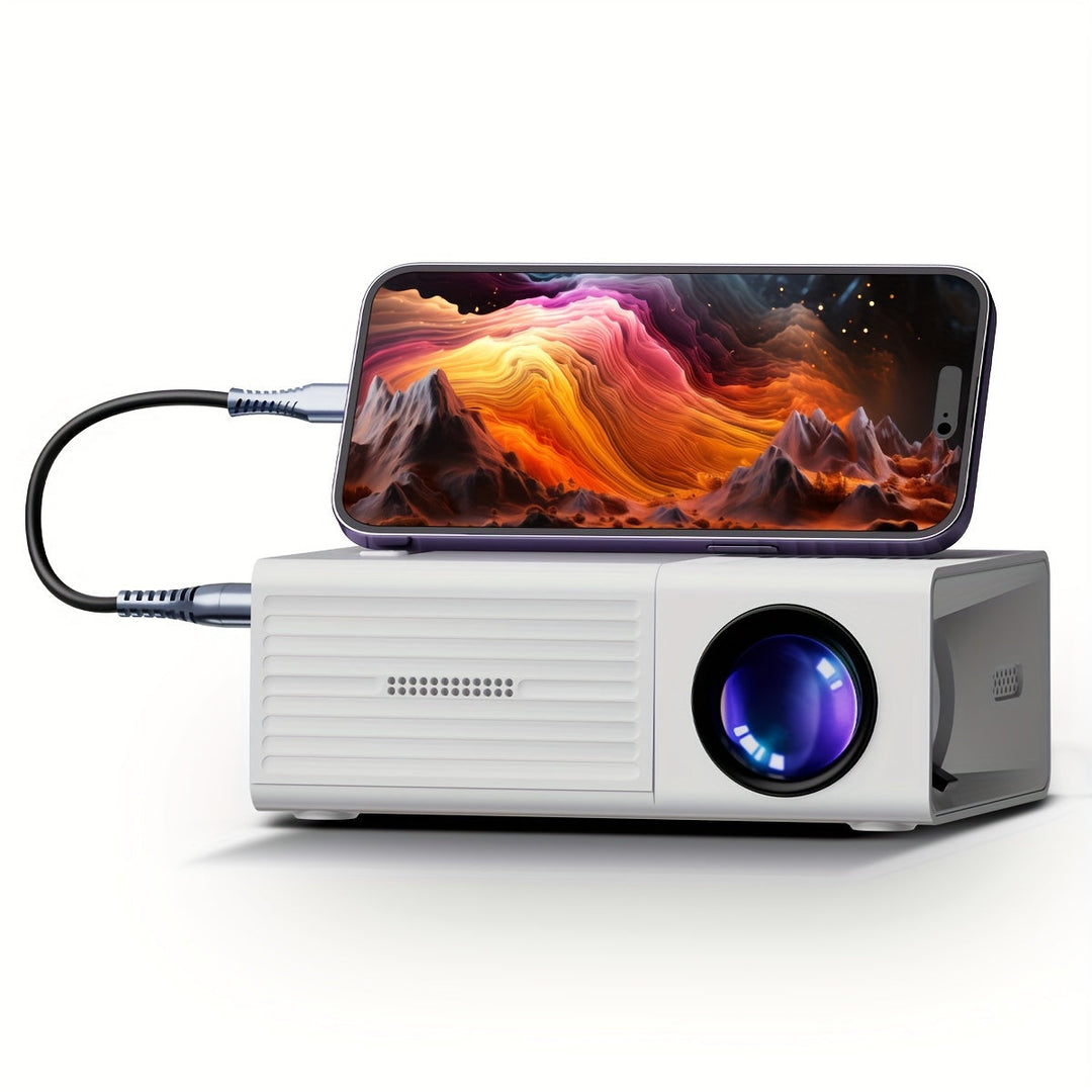 LumoBeam ultra-heldere mini projector, 3000 lumen voor een indrukwekkende thuisbioscoop ervaring. Draagbaar.