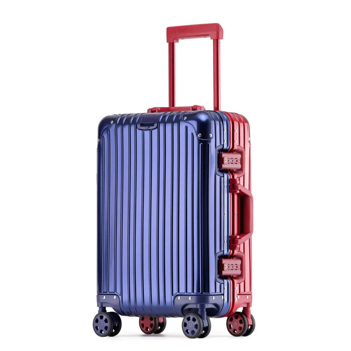 Sterke aluminium-magnesium hardshell koffer voor optimale bescherming van bagage tijdens reizen.