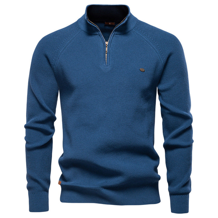 Veelzijdige heren halfzip trui; stijlvol genoeg voor werk, comfortabel voor vrije tijd en casual gelegenheden.